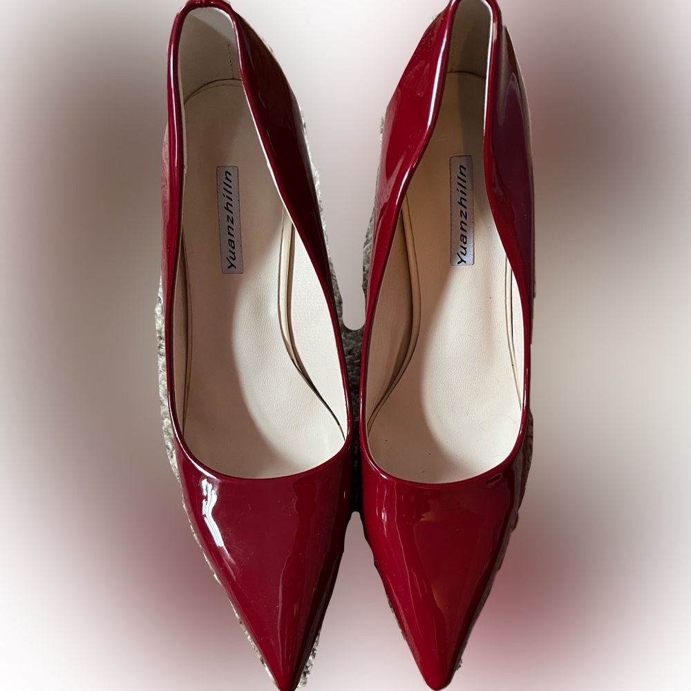 🍷SHEIN- maroon/burgundy stiletto pumps🍷